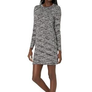 Trina Turk Bellingham Gray Space Dye Long Sleeve Knit Dress Womens Small